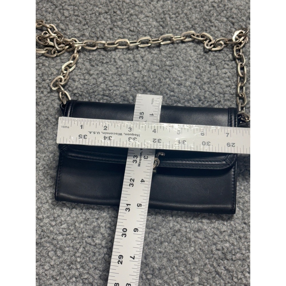Zadig & Voltaire ZV Initiale Snake Le Long Black Leather Chain Clutch Bag $448 - Picture 10 of 12